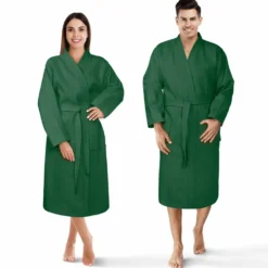 Szlafrok Bawełniany Kimono GOFER (gatunek kurczliwy) Butelkowy