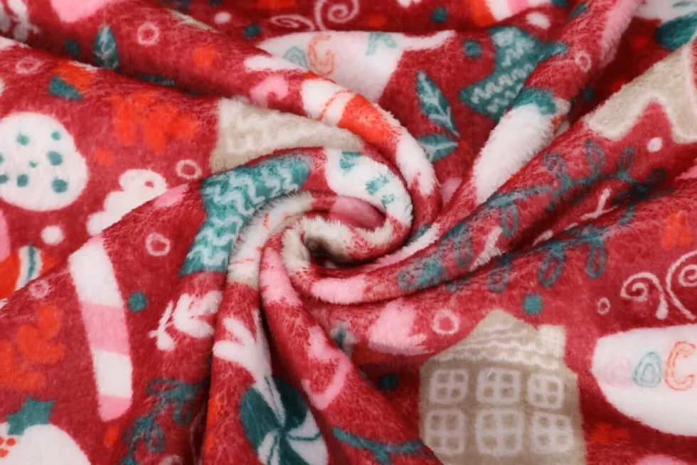 Szlafrok z Kapturem PAULO Świąteczny Czerwony