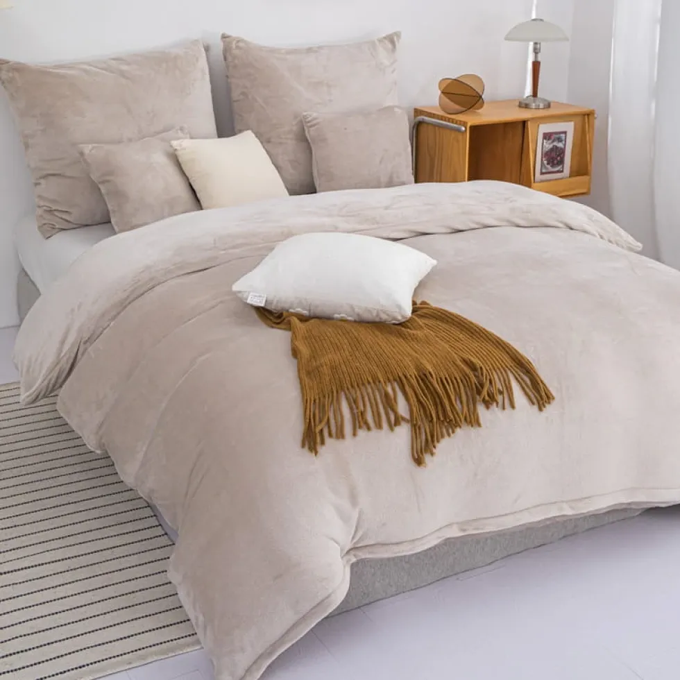 Taupe Pościel MIŚ Z Mikrofibry Cozy