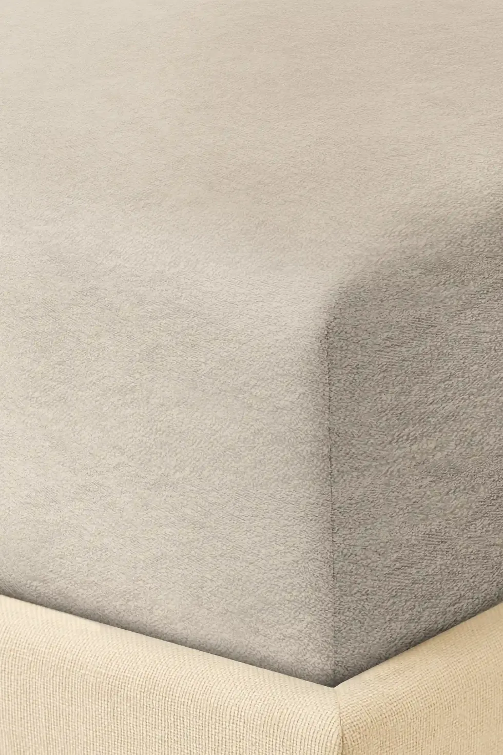 Taupe Prześcieradło Frotte Z Gumką + 15 cm