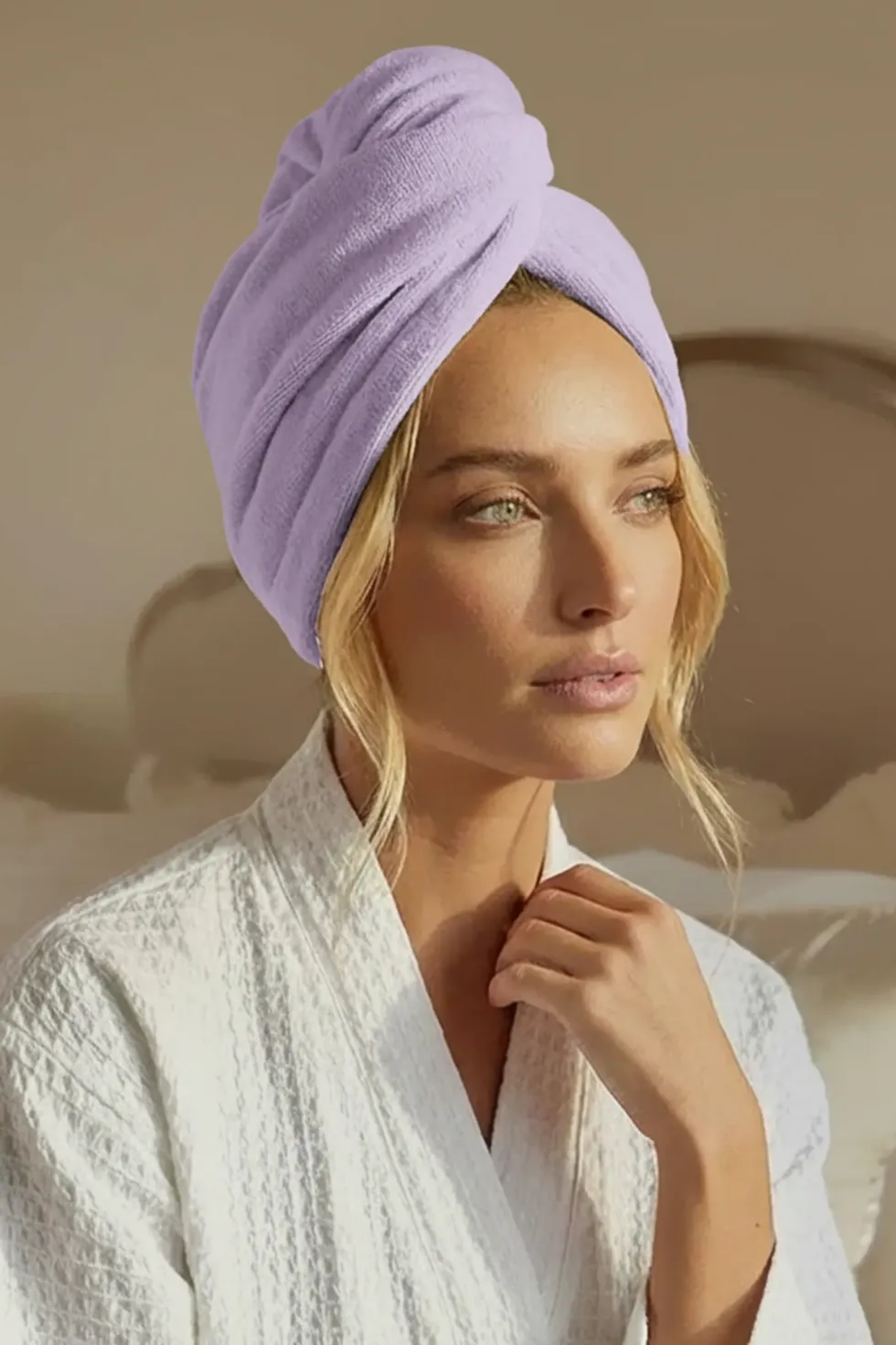 Turban Ręcznik Do Włosów ACTIVE Lawendowy