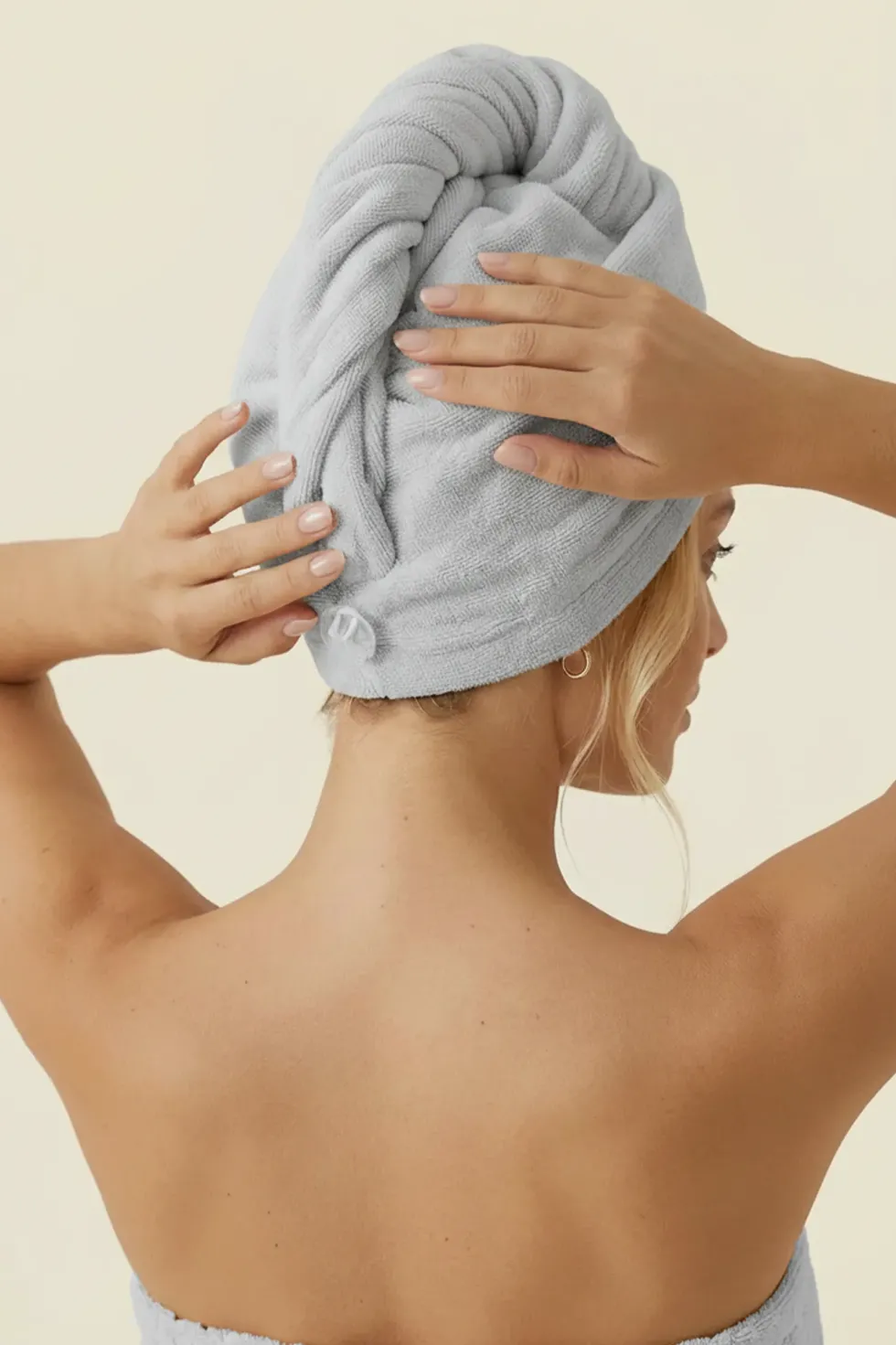 Turban Ręcznik Do Włosów ACTIVE Szary
