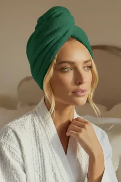 Turban Ręcznik Do Włosów ACTIVE Zielony