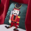 Welurowa Poszewka Świąteczna Nut Cracker Zielony