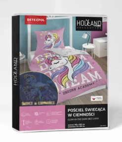 Świecąca Pościel Bawełniana UNICORN 4235A