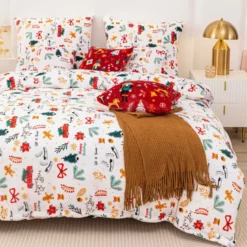 Świąteczna Pościel MIŚ Z Mikrofibry Cozy WHITE CHRISTMAS