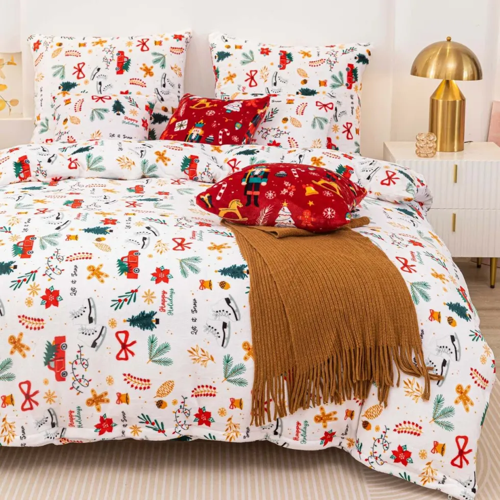 Świąteczna Pościel MIŚ Z Mikrofibry Cozy WHITE CHRISTMAS