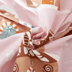 Świąteczna Pościel z Mikrofibry z Nadrukiem Gingerhouse Pudrowy