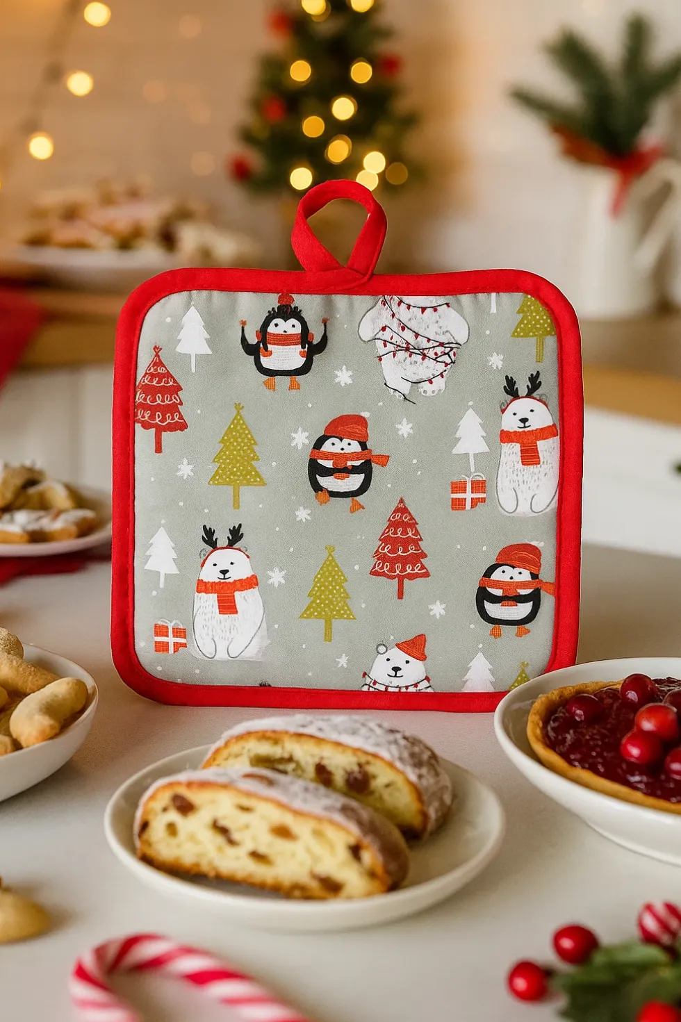 Świąteczna Podkładka Kuchenna Pod Garnek MIŚ