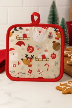 Świąteczna Podkładka Kuchenna Pod Garnek SANTA