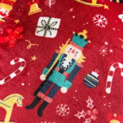 Świąteczny Koc Z Mikrofibry Solo NUT CRACKER