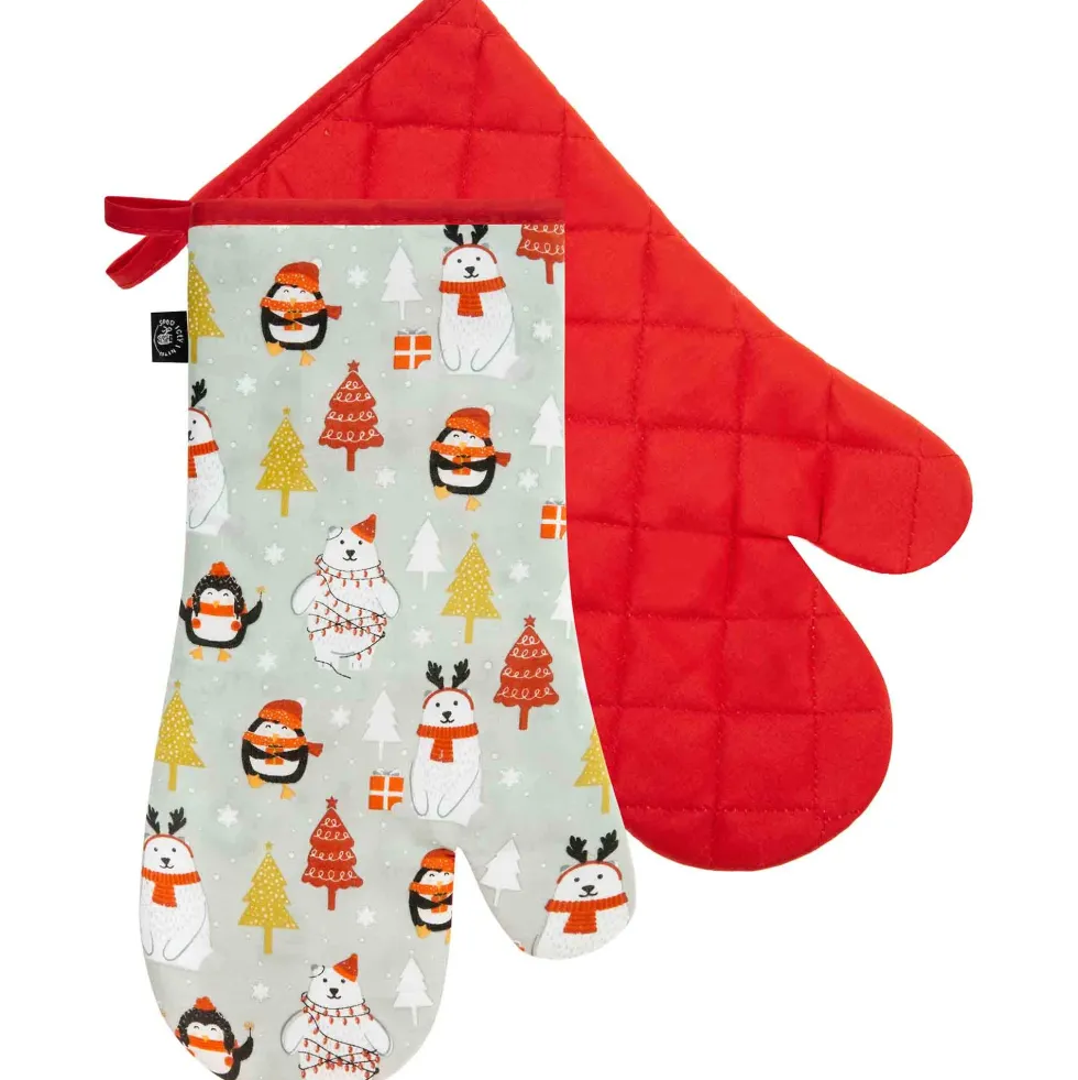 Świąteczny Komplet Rękawic Kuchennych MIŚ