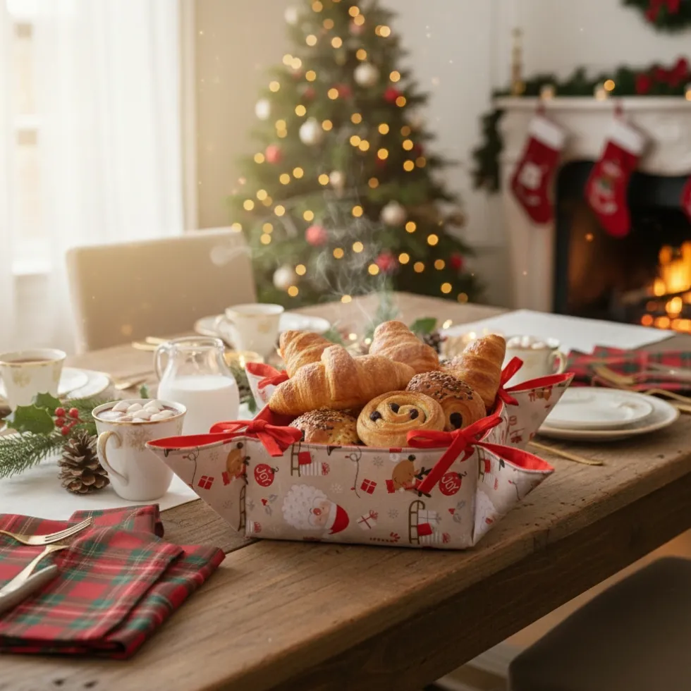 Świąteczny Koszyk Na Pieczywo SANTA