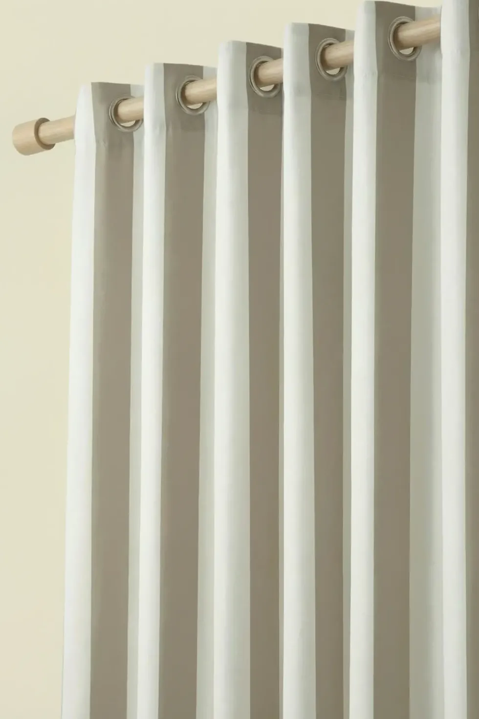 Zasłona Tarasowa Wodoodporna Na Przelotkach STRIPES Beżowy