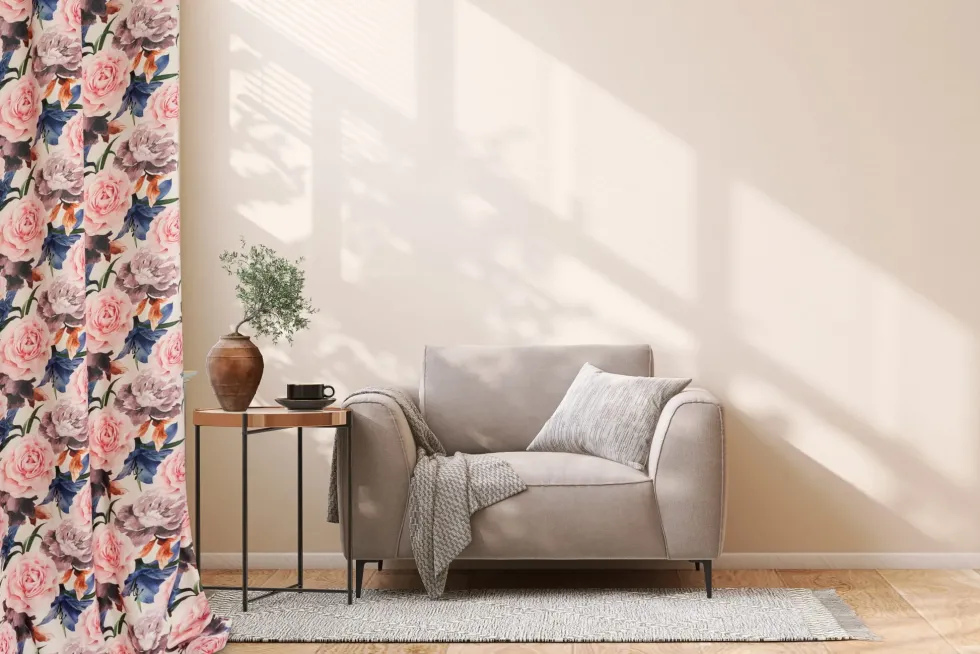 Zasłona Welurowa Dekoracyjna ROSE Light
