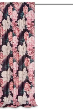 Zasłona Welurowa na Taśmie Dekoracyjna PEONY Dark