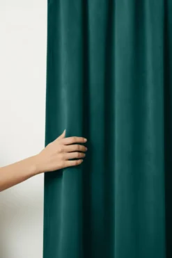 Zasłona Welurowa na Taśmie Velvet Soft Ciemny Turkus