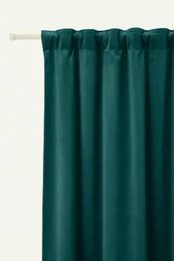 Zasłona Welurowa na Taśmie Velvet Soft Ciemny Turkus