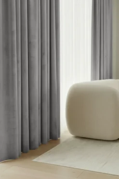 Zasłona Welurowa Velvet Soft Szary