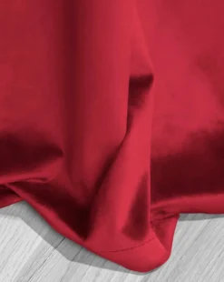 Zasłona Welurowa Z Kryształkami Shiny Czerwony