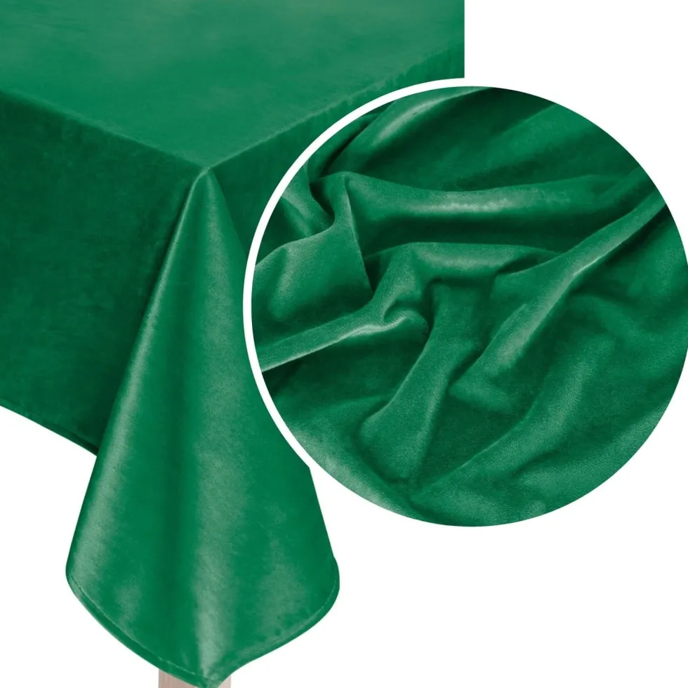 Zieleń Obrus Welurowy SOFT Butelkowy